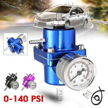 

3 Color Universal Aluminum Adjustable Fuel Pressure Regulator With 0-140 Psi Oil Gauge Hose Kit High Performance
