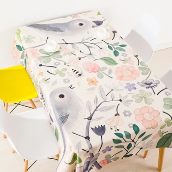 

Modern European pastoral bird bee coffee table cloth linen tablecloths cover towel thick rectangular antependium decoration