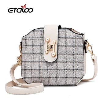 

Contrast PU Leather Crossbody Bags For Women 2020 New Travel Handbag Fashion Simple Shoulder Messenger Bag Ladies CrossBody Bag