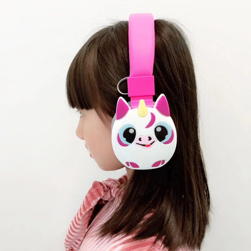 Складная Беспроводная bluetooth-гарнитура с рисунком поросенка, гарнитура с шумоподавлением, наушники для мобильного телефона, поддержка TF карты, функция FM
