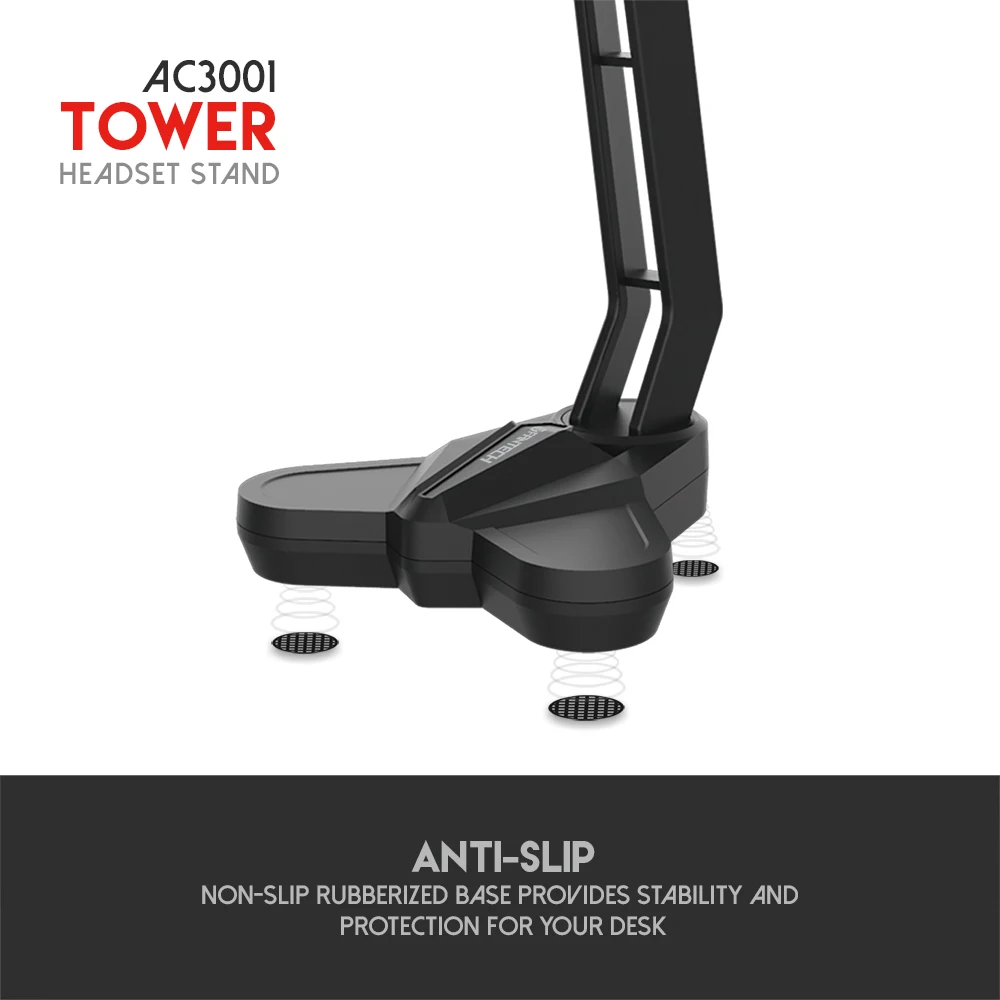 FANTECH Hot Headphone Stand ABS Material And Low Gravity Firm Design For Gaming Headset Anti slip Natural Rubber Earphone Rack