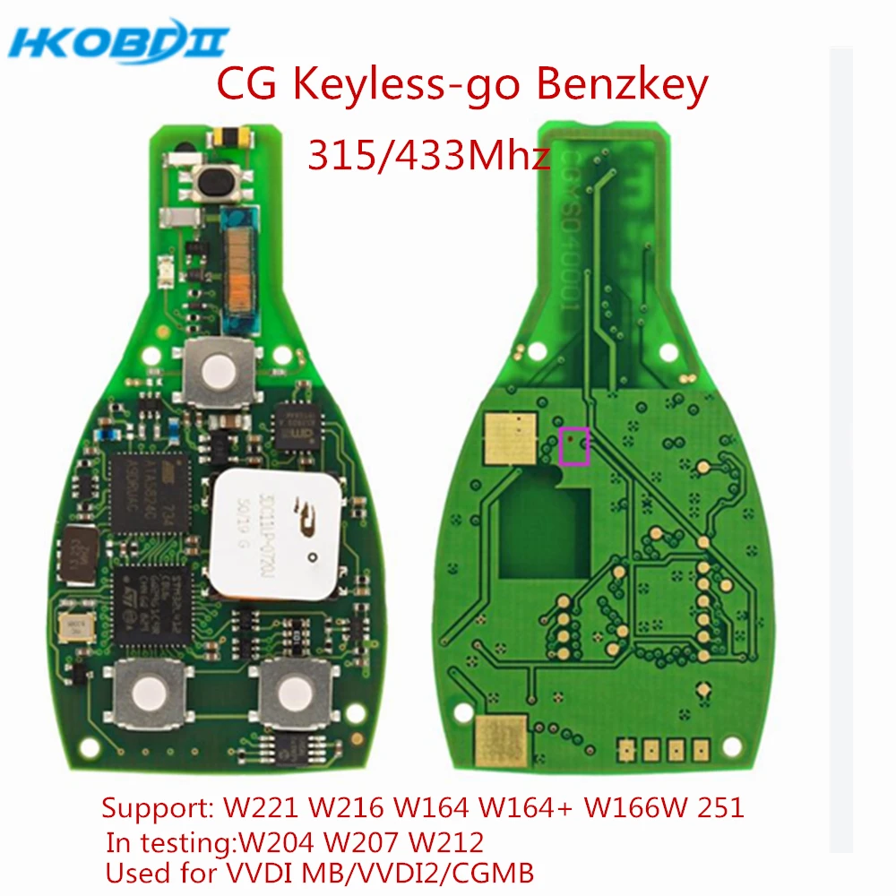 HKOBDII for Benz Keyless go full intelligent 315/433mhz Support on W221 W216 W164+ W166 W251 CGDI MB VVD2 VVDI | Автомобили и