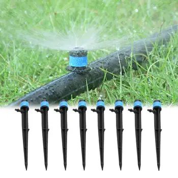 

10pcs Drip Irrigation Adjustable Stakes Device System Houseplant Spikes Plant Potted Flower 360 Degree Watering Dripper