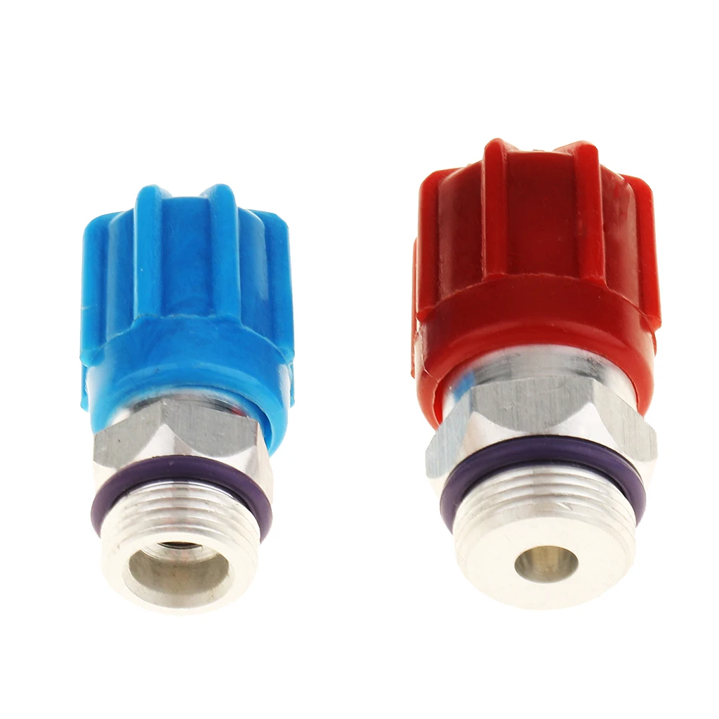 2 Sets Universal Car Air Conditioning Service Cap & Valve Cores Rapid Seal Kits