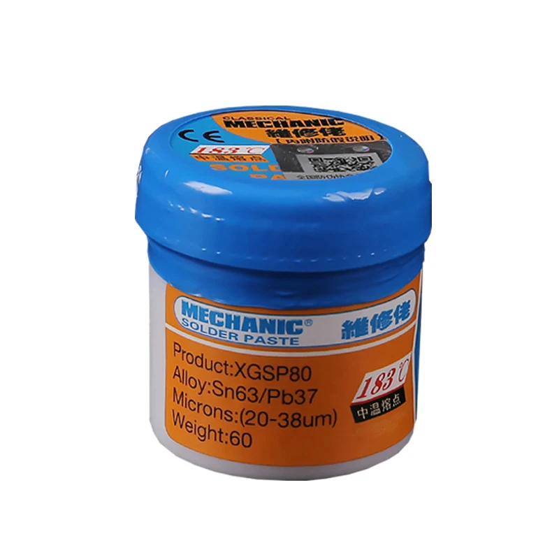 lowes welding wire MECHANIC XGSP80 Paste flux Sn63/Pb37 25-45um Melting point 183 tin solder paste cream Flux Paste flux soldering bga rework flux core