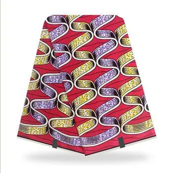 

New Design Nigerian Style Party Dress Material 100%Soft High Quality Ankara African Wax Dye Prints Cotton Fabric 6 Yards S-P 116