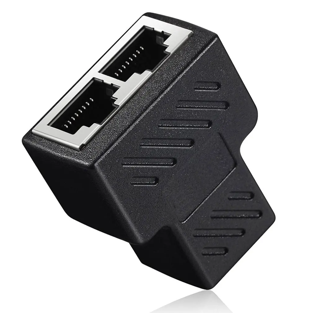 Малый размер портативный 7 RJ45 8P8C штекер к двойной Сплиттер сети Ethernet Патч корд