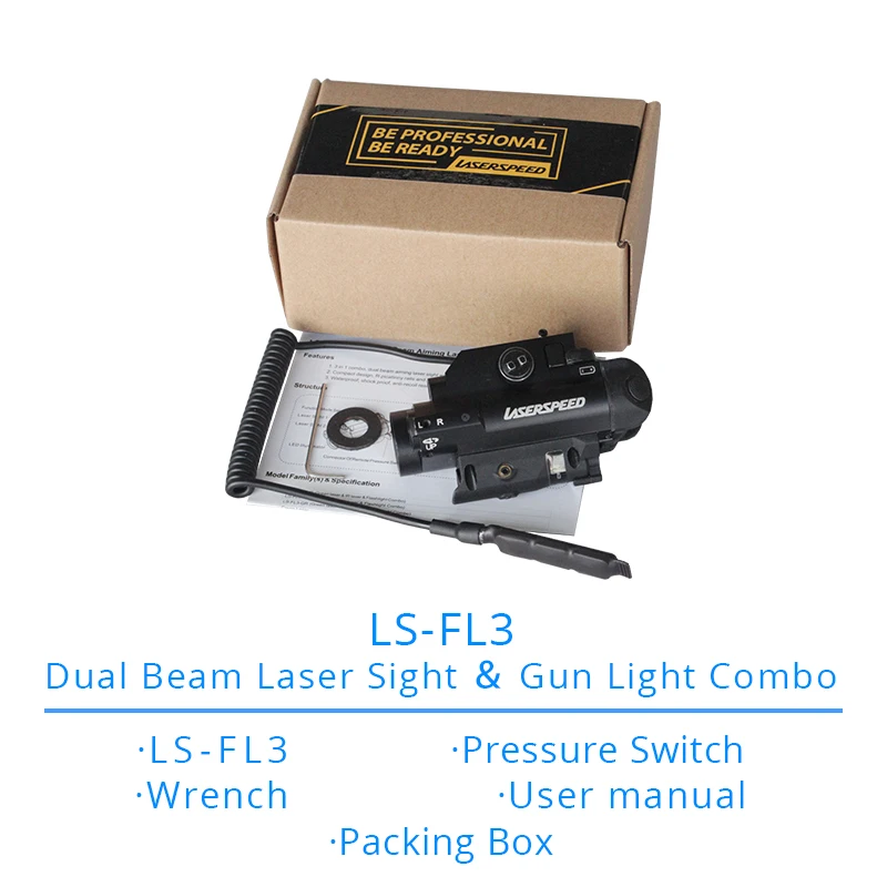Алюминиевый Компактный ИК и зеленый лазерный прицел Laserspeed с двойным лучом