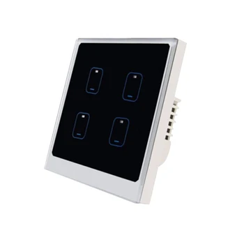 

HTHL-Ewelink App Control 4 Gang Remote Control Light Switch Eu Standard For Smart Home Press Switch Via Android / Ios Eu Plug