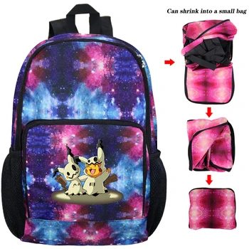 

Pokemon Hot Print Woman Man School Backpack Bag Travel Backpack Bagpack Students Daily Travel Folding Bookbag Bags Sac A Doc