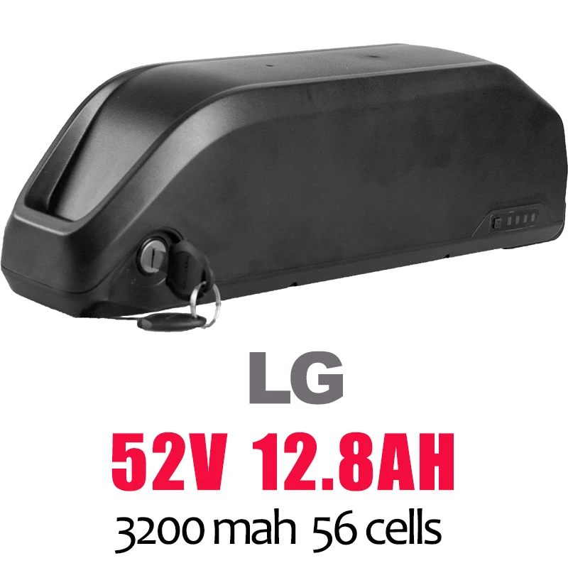 52V12.8AH Ebike LG литиевая батарея 48 в 52 в 21 Ач 23.8ач для Bafang BBS02 BBSHD мотор электрический велосипед литий-ионный аккумулятор ebike чехол для батареи - Цвет: 52V12.8AH