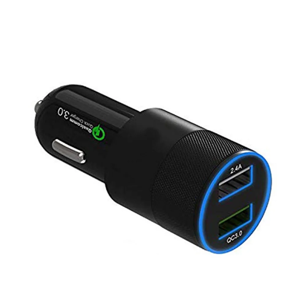 30 Вт автомобильное зарядное устройство QC3.0 Quick 2.4A Dual USB зарядное устройство Металл быстрое зарядное устройство для iPhone samsung huawei Xiaomi Смартфон Зарядка