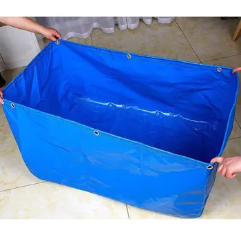 

1x1.5x0.6M Movable Foldable Blue Swimming Pool PVC Coated Waterproof Fish Tank Pond Anti-UV Outdoor Home Cat Dog Bathing Pool