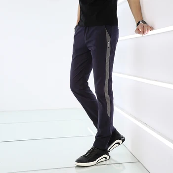

BINHIIRO Summer Men's Pants Splice Thin Section Elastic Casual Pants Men Mixed Cotton Jogging Sports Pants Male 2019 new K9908