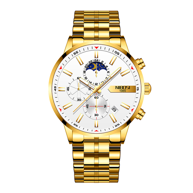 Men Chronograph Quartz Watch Fashion Mens Watches Top Brand Luxury Waterproof Clock Sport Watch  Relogio Masculino 2501