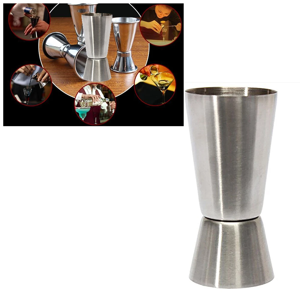 

Double Jigger 25/50ml Cocktail Shaker Measure Cup Dual Shot Drink Spirit Measure Jigger for Pub Party WineKitchen Gadgets