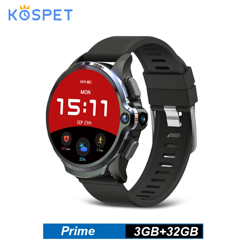 KOSPET Prime 4G SmartWatch 1 6 дюйма распознавание лица разблокировка 3 ГБ 32 Двойная камера