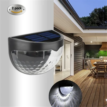 

Solar Light Outdoor Waterproof Semicircular Garden Fence Light 6LED Solar Wall Light Deck Lighting Decorative Street Step Lamp