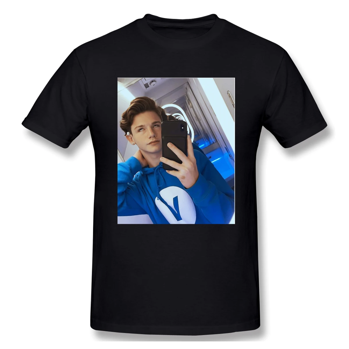 

Phone Boy T-Shirt Men Birthday Gifts Short Sleeves Funny Tees O Neck 100% Cotton payton moormeier Clothes Humor T Shirt