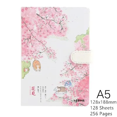 D Милый блокнот Sakura Kawaii, красочный планировщик страниц, книга Bullet Journal, подарок для детей, девочек, канцелярские принадлежности, школьные офисные принадлежности - Цвет: D