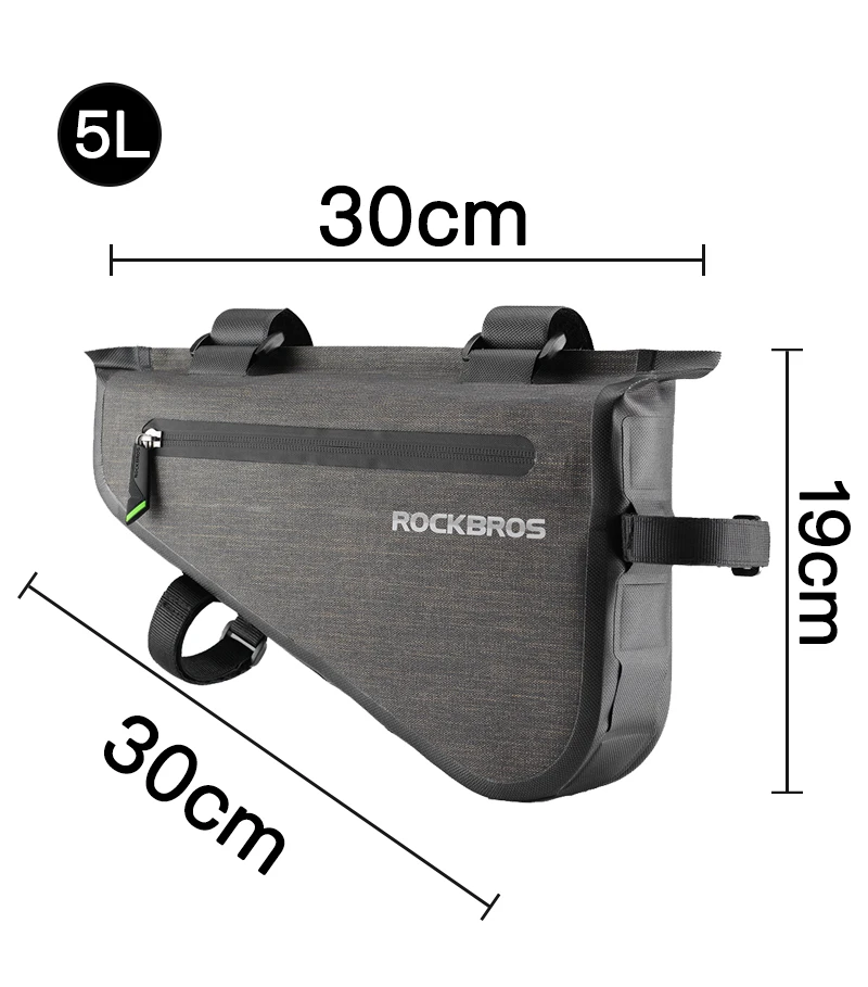 Sale ROCKBROS Rainproof Bike Bag 5L 8L Big Capacity Frame Pannier Bag Triangle Pouch Waterproof Caulking Bicycle Bag Bike Accessories 3