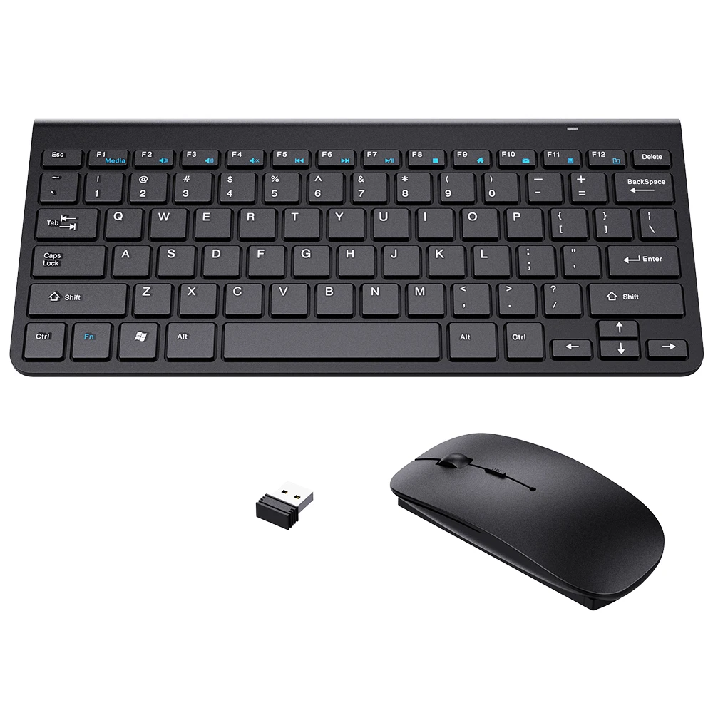 for Laptop/Desktop/PC/Notebook/Computer MoKo Wireless Keyboard and Mouse Gray & Black & Silver Ultra Slim Universal Rechargeable Full-Size Wireless Keyboard & Mouse Combo Set 