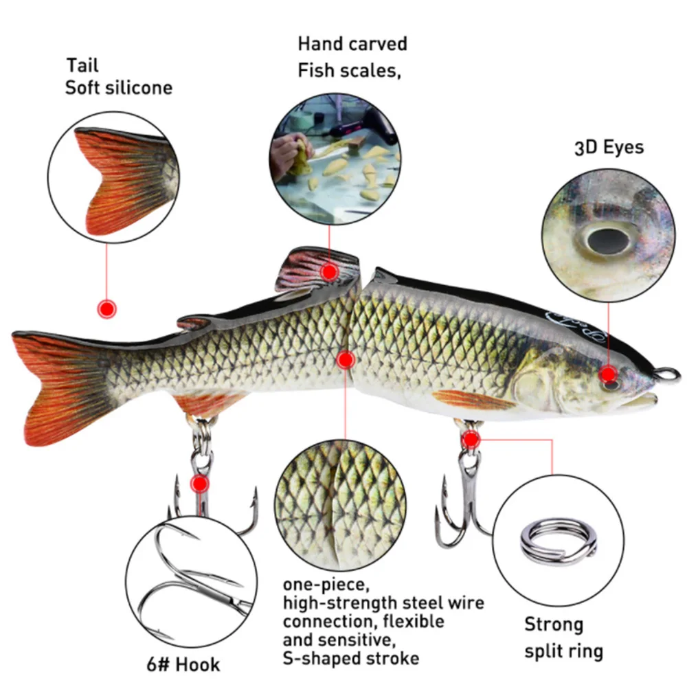 12.5cm 23.5g Glide Bait Bass Musky Striper Fishing Big Lure Multi