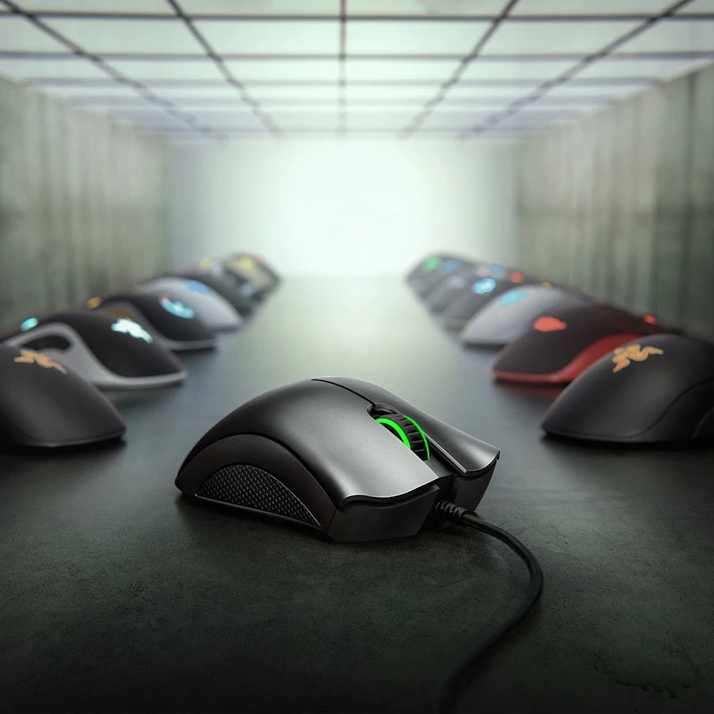 Оригинальная Проводная игровая мышь razer DeathAdder, 6400 dpi, оптический сенсор, 5, профессиональная игровая мышь для ПК, компьютера