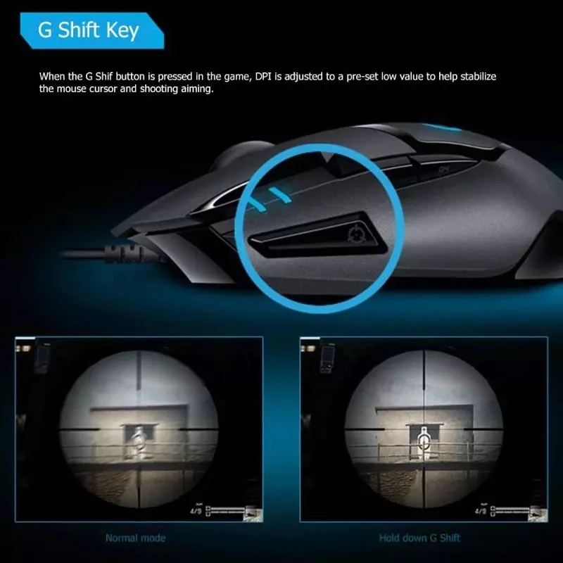 Logitech G402 Проводная игровая клавиатура Мышь Hyperion Fury FPS мышей 4000 Точек на дюйм