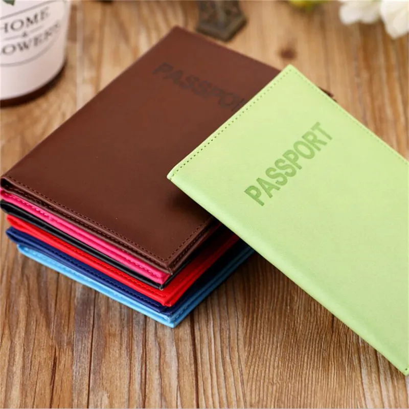 1PC PU Passport Holder Card Case Wallet for Women and Men