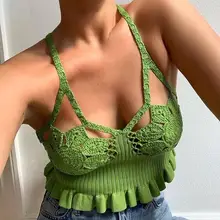 SanHuaZ лето осень женский свитер Топы повседневные сексуальные Клубные Спагетти ремень без рукавов вязаный пуловер женский короткий свитер