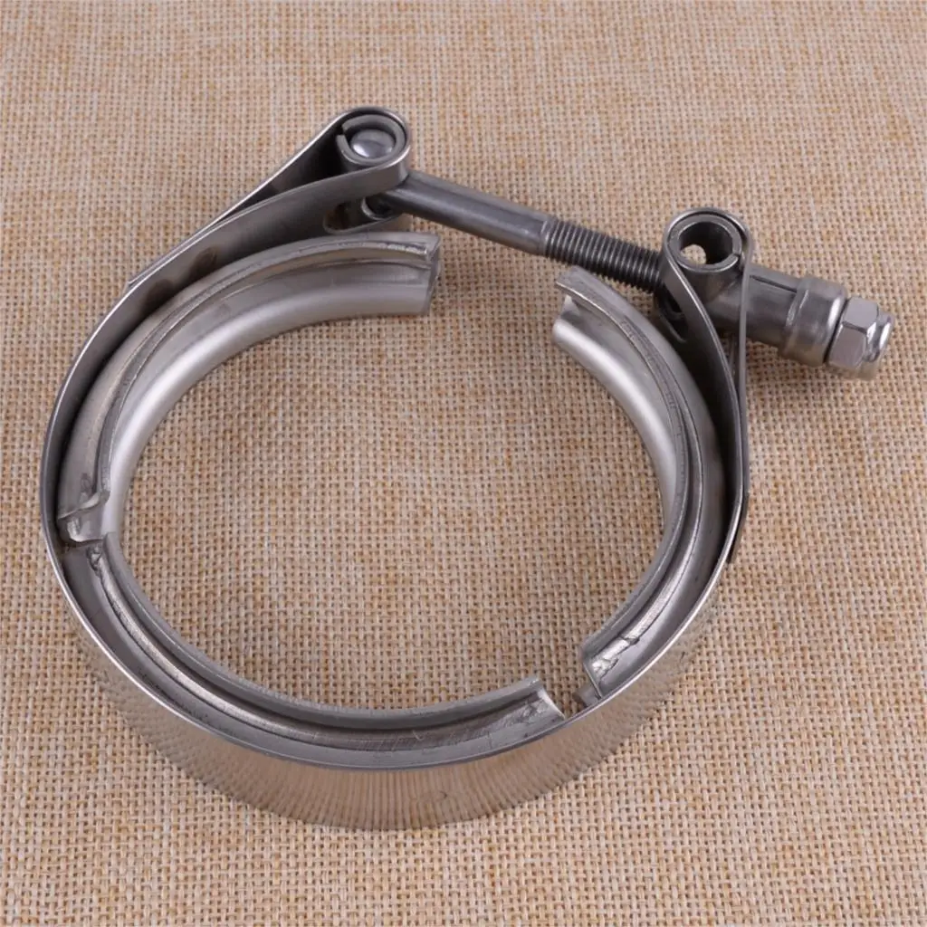 

DWCX Universal 3" Silver Stainless Steel 304 V-Band Flange Clamp Tool For Turbo Exhaust Down Pipes
