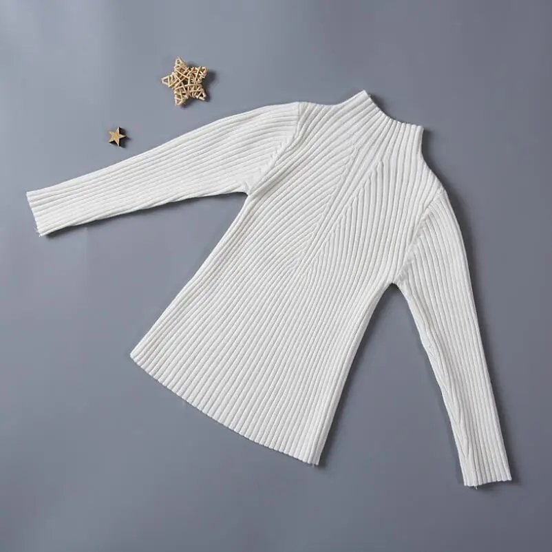 Детская одежда для малышей и подростков; детский пуловер; свитера; осенне-зимний свитер с длинными рукавами для школьниц; вязаные топы с высоким воротником
