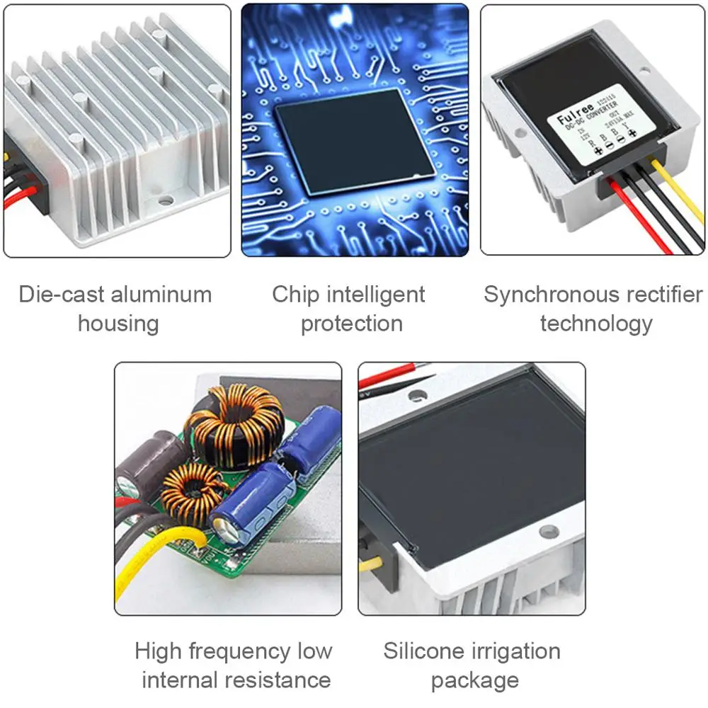 15а понижающий преобразователь постоянного тока 24 вольт до 12 вольт Regulator регулятор напряжения для автомобилей солнечной 25