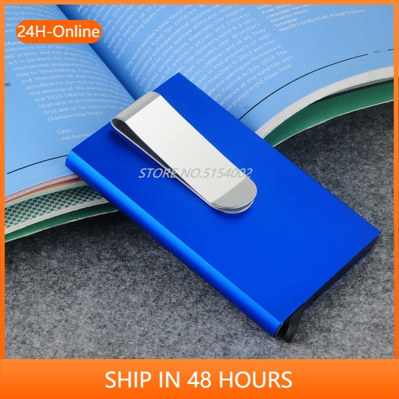 Metal Business ID Travel Card Wallet Automatic Pop Up Credit Holder Men Women Case Stainless Steel Clip #A | Багаж и сумки
