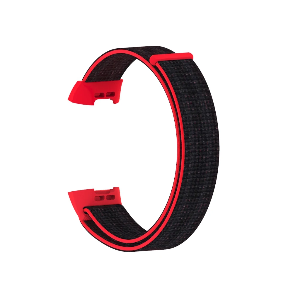 Red Black Спортивный нейлоновый ремешок на запястье для Fitbit Charge 3, мягкие тканые аксессуары для часов, сменный Браслет для Fitbit Charge 3 SE - Цвет ремешка: Red Black