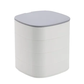 

Watch Simple 4 Layer Jewelry Box Classification With Mirror 360 Degree Rotating
