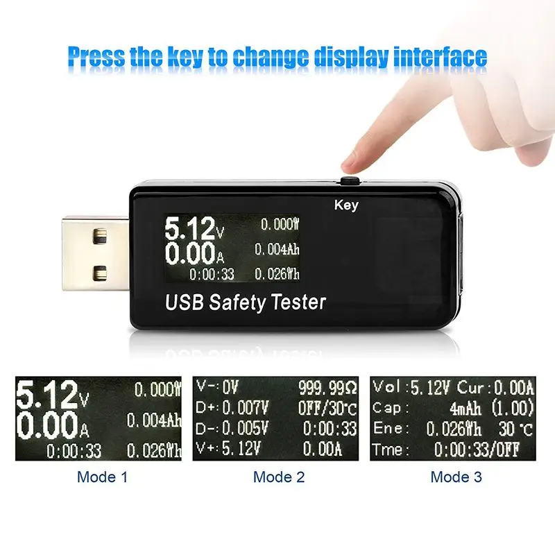 USB тестер безопасности, USB цифровой измеритель мощности тестер мультиметр измеритель тока и напряжения DC 5.1A 30 в Ампер Измеритель Напряжения, Tes