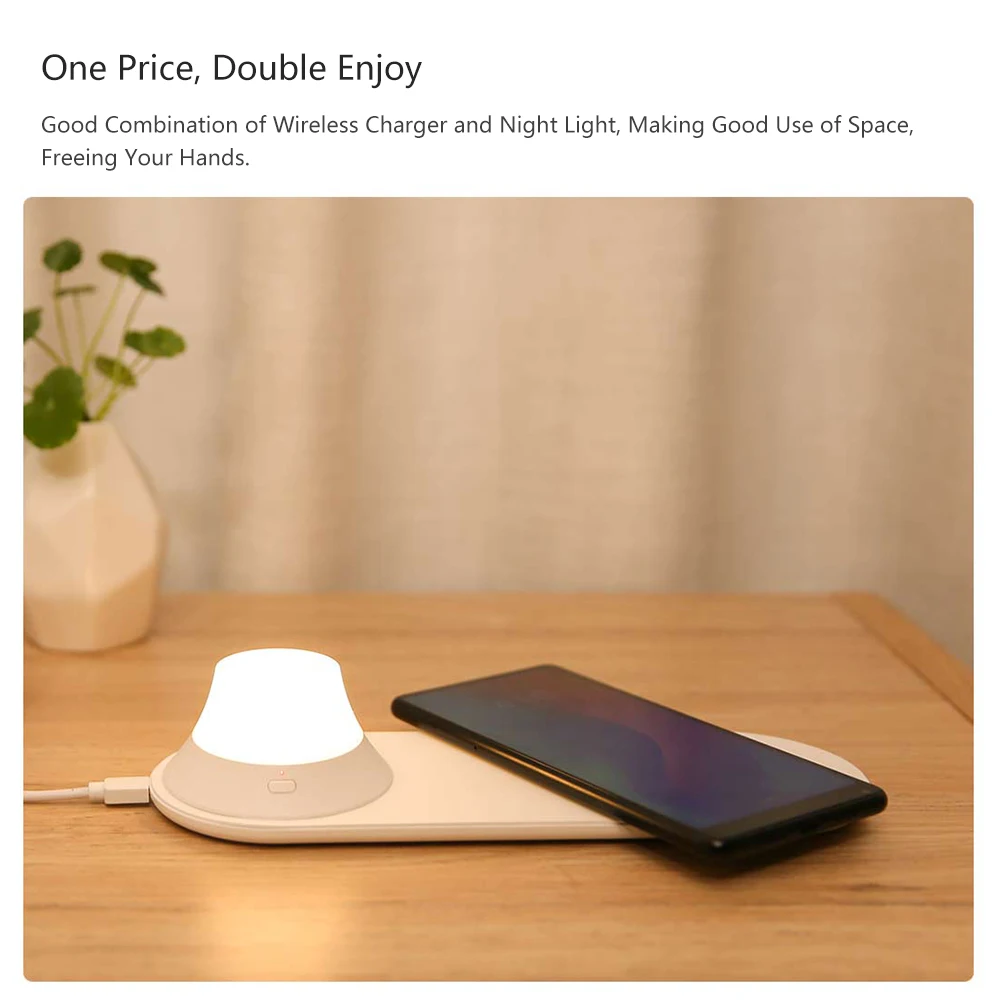 Для Xiaomi Yeelight ночник Луна лампа движения Senso беспроводное быстрое зарядное usb-устройство порт дизайн светодиодный ночник