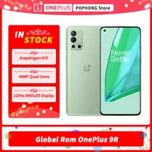 Global Rom OnePlus 9R 5G Mobile Phone 6.55 inch 120Hz AMOLED Snapdragon 870 Octa Core 65W Flash Charge 48MP Quad Camera