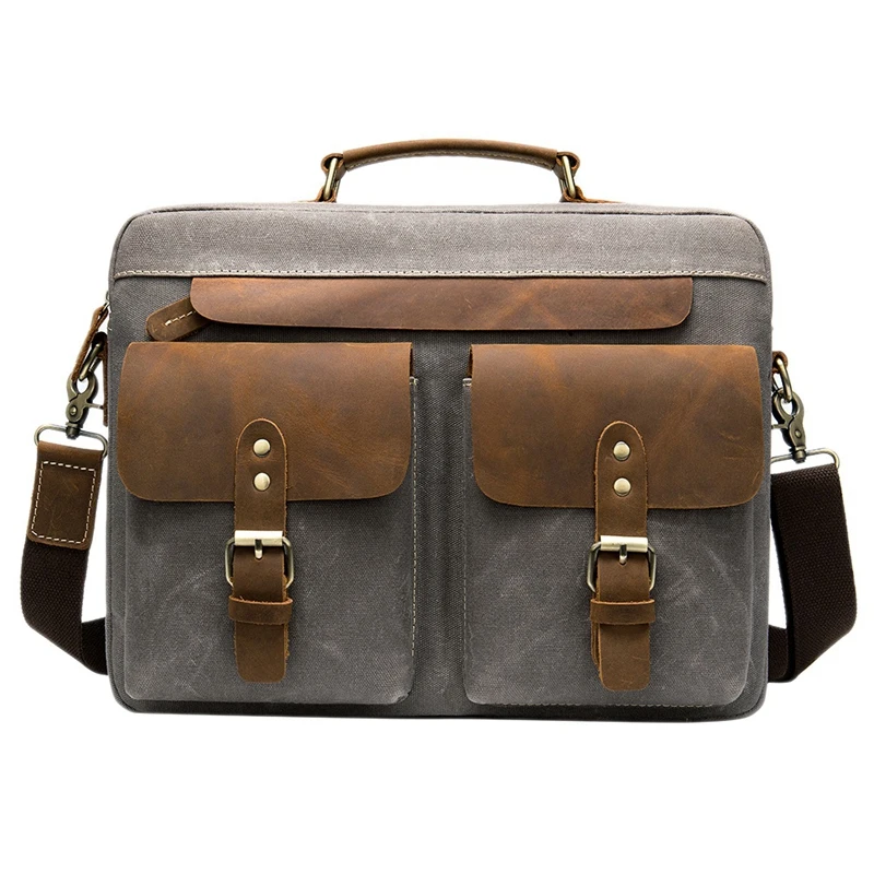 

Men Briefcases Men's Bag Genuine Leather Business Office Bags for Men Laptop Bag Leather Briefcases Male Lawyer Bags