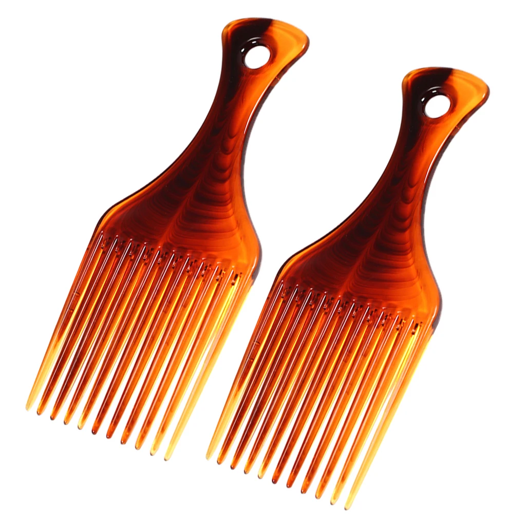 Pack of 2 Durable Long Handle Afro Pick Hair Comb Hairdressing Brush Slick Back Hair Style Brush Salon Home Portable Travel Comb Pack of 2 Durable Long Handle Afro Pick Hair Comb Hairdressing Brush Slick Back Hair Style Brush Salon Home Portable Travel Comb