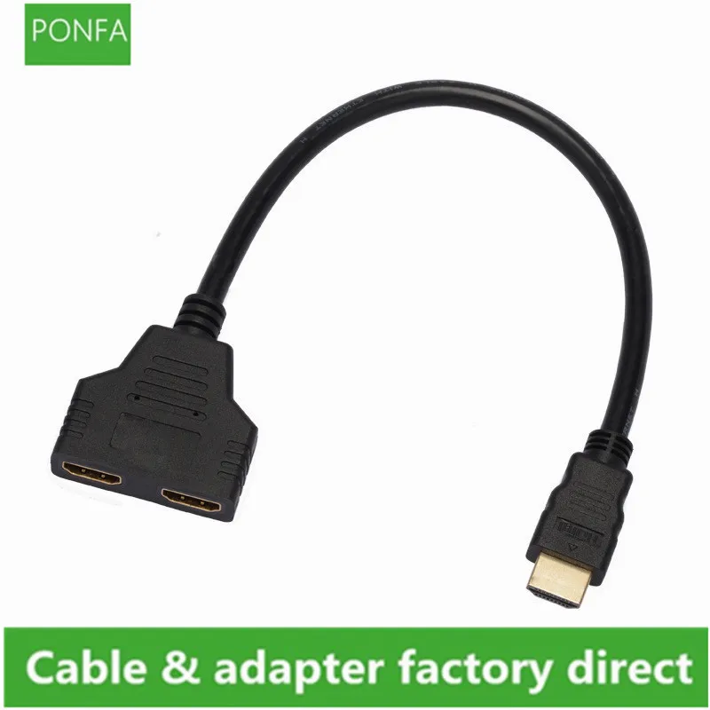 LumiParty 1080P HDMI-совместимый разветвитель штекер-гнездо Кабель адаптер