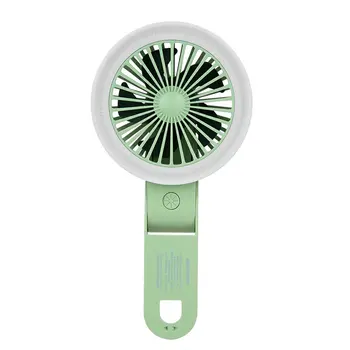 

Multifunctional USB handheld fan folding hanging neck small fan Mini desktop portable fill light night light fan