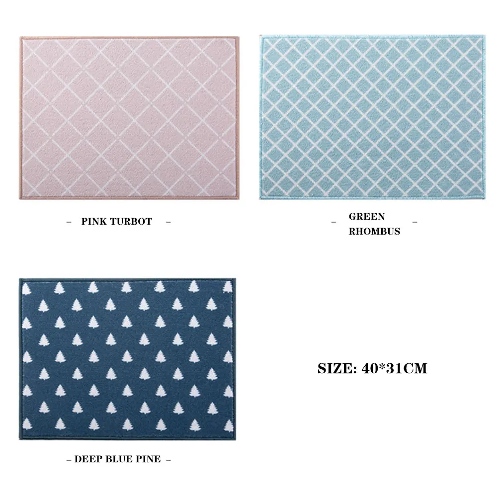New Fashion Simple Plaid Pattern Placemat Dining Table Mat Non-Slip Christmas Home Decor
