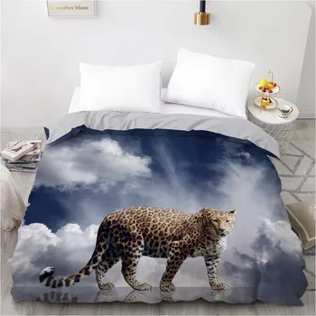 

3D Printed Custom Design Duvet Cover Quilt Comforter Blanket Case Covers Bedding Set Animal Leopard Black 180x210cm Home Textile