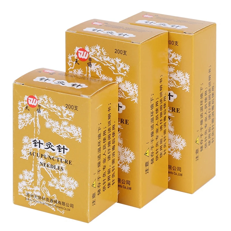 200 шт./кор. многоразовые серебряной поверхностью Иглоукалывание иглы натуральная