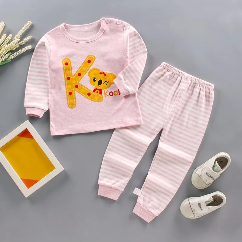 Golden Bear Cool Осенне-зимний детский пижамный комплект; одежда для маленьких девочек; детская одежда для сна с героями мультфильмов; Хлопковая пижама; детская одежда для сна для мальчиков; одежда для сна для малышей - Цвет: Golden Bear Cool