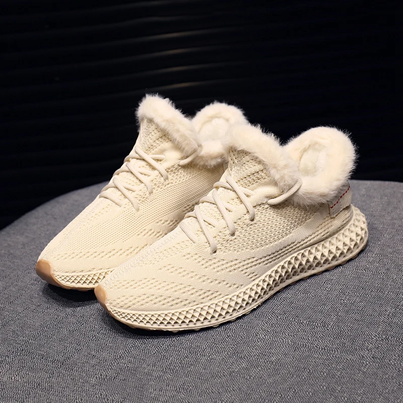 Beige ERNESTNM/Женская обувь с круглым носком; tenis feminino; Короткие Плюшевые черные кроссовки; обувь на плоской платформе с вырезами; повседневная женская обувь для бега - Цвет: Beige
