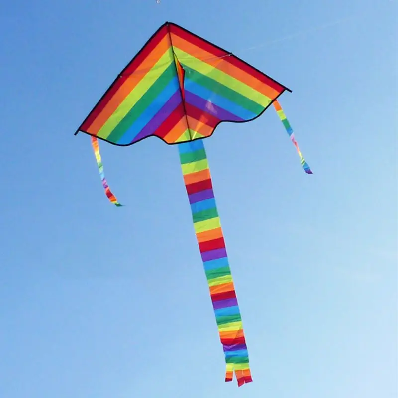 Kite ao ar Brinquedos para Crianças o Kite Chegado com 30m de Corda de Papagaio Peça Nova Longa Cauda Arco-íris Livre Kites Voadores é 1 1 crianças o kite é chegado com 30m de corda de papagaio